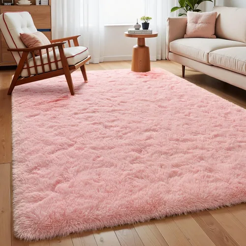 Miniatura 10 de Macgace - Alfombras pequeñas para dormitorio, 2 x 3, beige, antideslizante, alfombra de área, súper suave, de felpa esponjosa, alfombra moderna