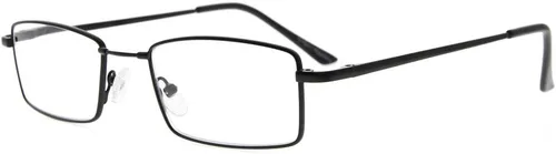 Eyekepper Anteojos de lectura con bisagras de resorte con puente de titanio de memoria flexible para hombres y mujeres (negro, +0.50)