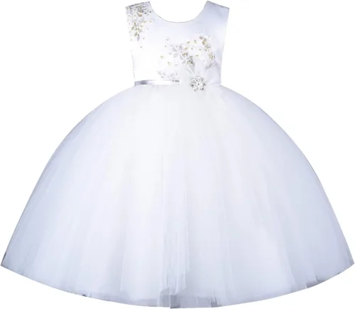 Cosplay Life Elegant Flower Dress for Girls Young Adults Fashion Bow Flower Waistline Kids Party Festival Ages 2-6 Years Old