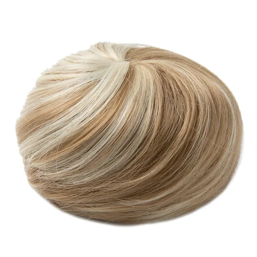 Miniatura 2 de SARLA Extensión de moño de pelo rubio sucio con cordón para ballet, piezas de pelo sintético Updo Donut Chignon para mujeres y señoras sucio rubio