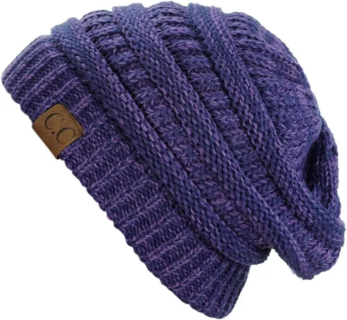 Miniatura 416 de C.C Trendy Warm Chunky Soft Stretch Cable Knit Beanie