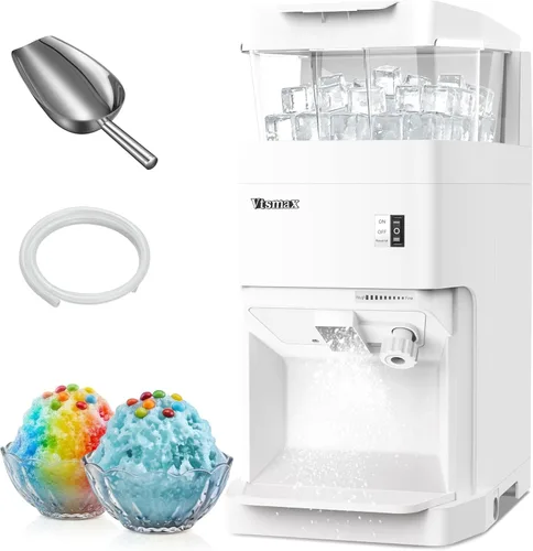 Miniatura 9 de Afeitadora eléctrica de hielo, máquina de hielo afeitado de 250 W, máquina de afeitar de hielo ajustable de grosor de 265 libras/hora de rotación