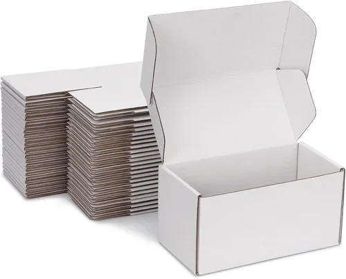 Miniatura 15 de Cajas de envío pequeñas de 9 x 6 x 2 pulgadas (paquete de 25) – Cajas de cartón corrugado blancas resistentes para pequeñas empresas, comercio Blanco