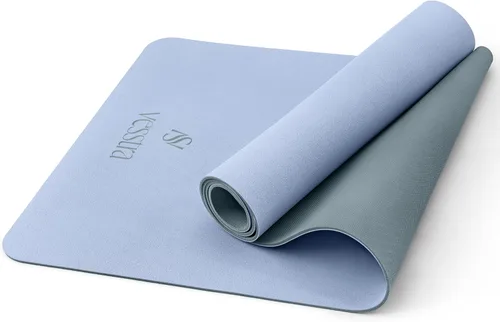 Miniatura 10 de Esterilla de yoga premium – Agarre de poliuretano antideslizante activado por el sudor I Base de goma natural I 0.157 in para yoga, pilates y Rosa