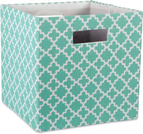 Miniatura 14 de DII Contenedor de almacenamiento de tela plegable de lados duros para guardería, oficinas y organización del hogar, (11 x 11 x 11 pulgadas)
