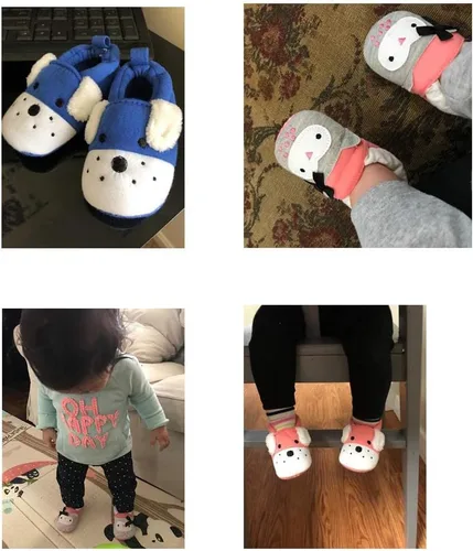 Miniatura 2 de Sawimlgy Pantuflas de dibujos animados para recién nacidos, para bebés, niños y niñas, suela antideslizante suave, suela antideslizante, zapatos