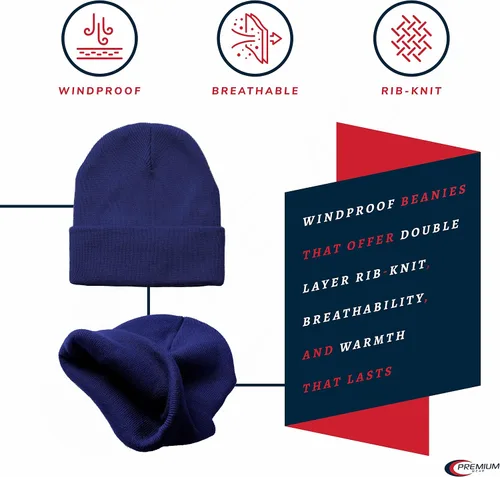 Miniatura 2 de Premium Wear Gorro Gorro de moda para hombres y mujeres con tela de poliéster acrílico suave