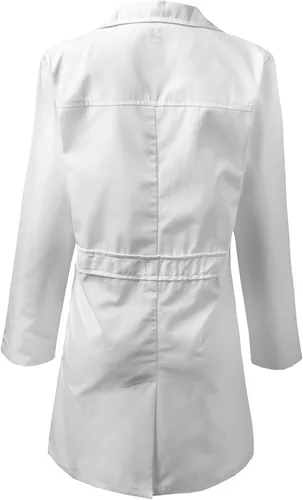 Miniatura 6 de Dagacci Medical Uniform Abrigo de laboratorio unisex de 35 pulgadas, blanco, talla XS a XXL, Blanco