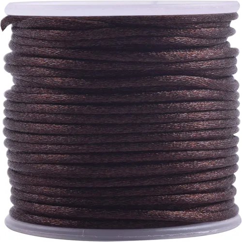 Miniatura 44 de KONMAY 80 Yardas 1.0mm Cordón Rattail de Nylon Satén Seda Trim Hilo para Cuentas para Nudos Chinos, Kumihimo, Trabajo con Cuentas, Macramé, 2-Azul