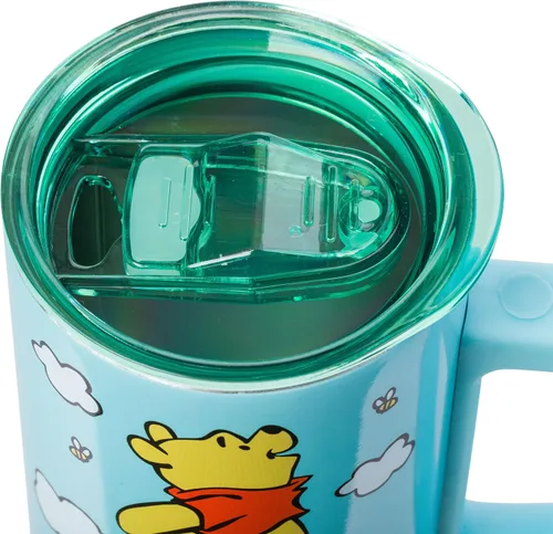 Miniatura 4 de Silver Buffalo Disney Winnie the Pooh Hunny - Taza de viaje de acero inoxidable de doble pared con asa, 15 onzas Winnie the Pooh (15 onzas)