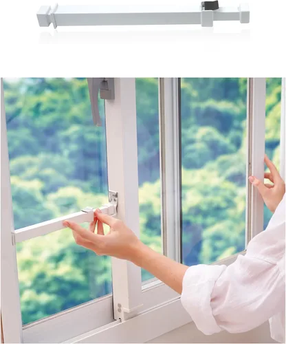 Greatim GT-DB005 - Cerradura de ventana de seguridad para el hogar, cerradura de ventana de emergencia, a prueba de niños, sistema de bloqueo,