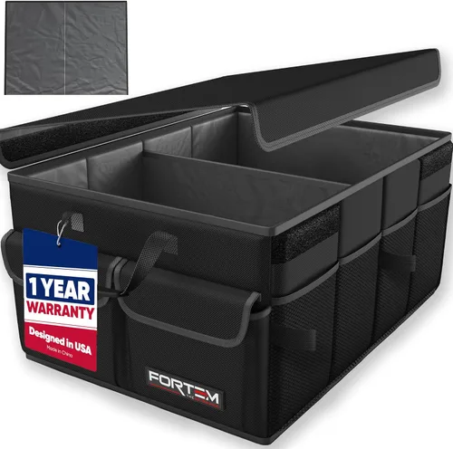 Miniatura 24 de FORTEM Organizador de maletero para SUV, organizador de maletero de automóvil, almacenamiento plegable, accesorios de coche para mujeres y hombres