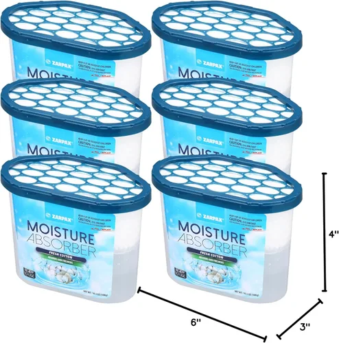 Miniatura 8 de Zarpax - Absorbente de Humedad con Algodón Fresco 10.5 oz/300g Elimina la Humedad, la Condensión y la Umbría Absorbente de Olores con Fragancia