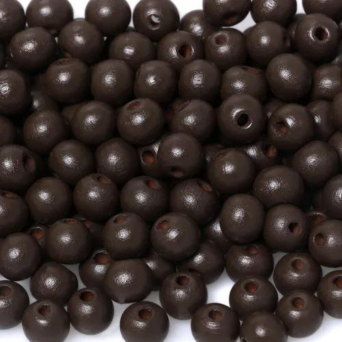 Miniatura 30 de 1000 cuentas de madera negras de 0.236 pulgadas a granel, cuentas espaciadoras sueltas de madera para manualidades hechas a mano, agujero de 0.079
