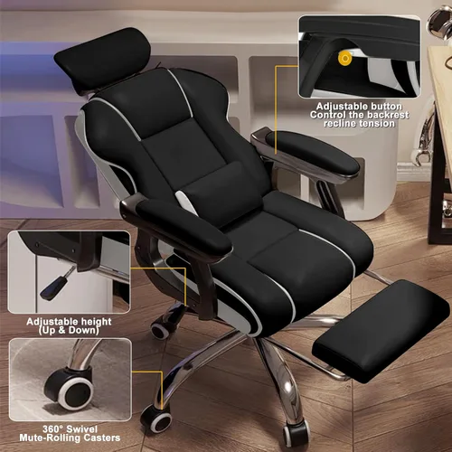 Miniatura 2 de Executive Office Chair Reclining with Footrest Ergonomic Computer Desk with Lumbar Support Big and Tall Home High Back Gaming Chair for Office Home