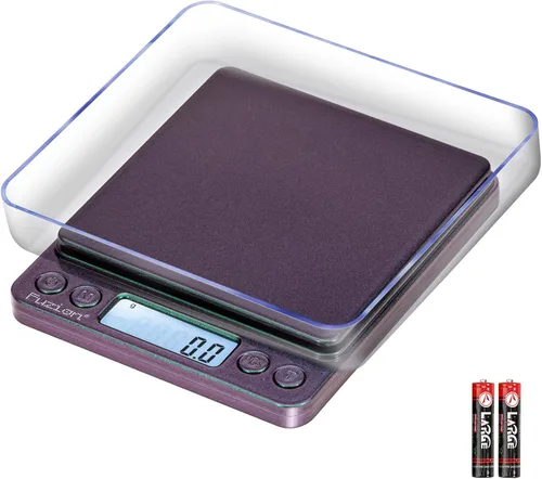 Miniatura 8 de Báscula digital de cocina de Fuzion 105.82 oz/0.1 g, báscula de bolsillo para alimentos, 6 unidades de conversión, báscula de gramos con 2 bandejas