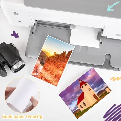 Miniatura 3 de 200 paquetes de papel de cartulina 5x7, cartulina blanca de 80lb, papel grueso de cartulina pesada para impresora, postales, invitación de boda