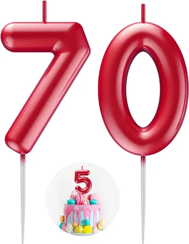 Miniatura 82 de Velas número 2 arcoíris con número 3D de feliz cumpleaños para decoración de fiesta de pastel de cumpleaños, suministros de celebración