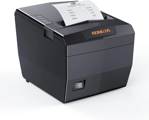 Rongta Impresora de recibos POS, impresora térmica de 3.150 in con USB/serie/Ethernet y cortador automático para cocina y uso minorista, soporte de