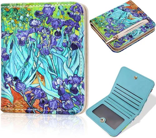 Miniatura 15 de Toughergun Billetera para Mujeres con Bloqueo RFID, Pequeña, Compacta, Bifold de Cuero de Lujo, Billetera de Bolsillo para Damas, Mini Monedero