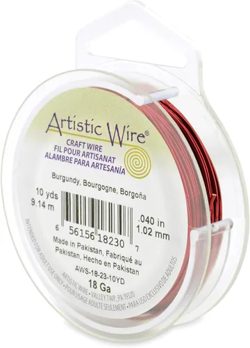 Miniatura 82 de Artistic Wire, alambre para manualidades de calibre 22 bañado en plata, resistente a las manchas, color cobre, blanco, 9,1 m