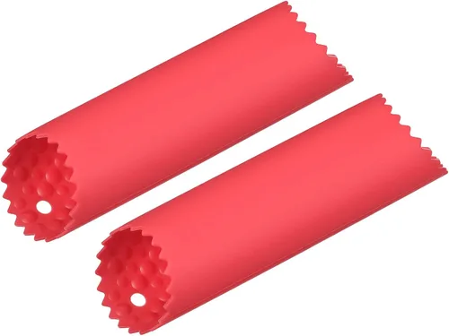 Miniatura 9 de uxcell 2 tubos de pelado de ajo, pelador de ajo de silicona, rodillo removedor de piel antideslizante para herramientas útiles de cocina, color negro
