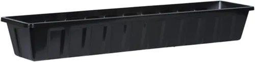 Novelty Poly-Pro Jardinera de plástico para flores , Caja de flor, 36 - pulgadas Negro