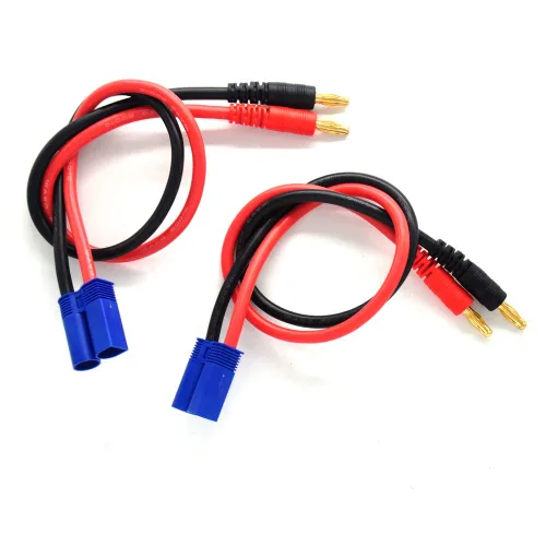 Conector EC5 a conectores tipo banana de 0.157 in, adaptador de cable de carga de batería, cable de silicona de 12 AWG, 11.8 pulgadas (11.811 in),