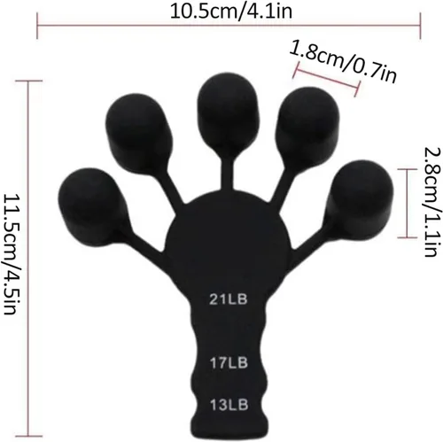 Miniatura 6 de 2 unidades de entrenamiento de fuerza Gripbuddy – Juego de bandas de resistencia para dedos, 6 niveles de resistencia para los dedos, fortalecedor
