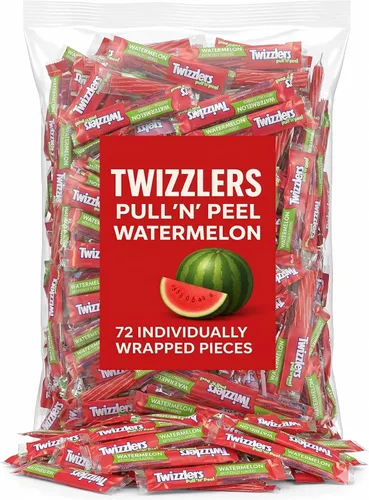 Miniatura 5 de Pullin Peel Cereza Caramelo de Regaliz – Paquete de 36 bocados envueltos individualmente, caramelo rojo suave y masticable, bolsa de 1 libra