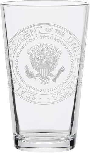 LumEngrave POTUS SEAL - Vaso de cerveza grabado para beber | Gran idea de regalo patriótico estadounidense para el presidente de los Estados Unidos