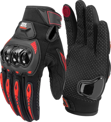 Miniatura 9 de KEMIMOTO - Guantes de motocicleta para hombres/mujeres, guantes de bicicleta de tierra con pantalla táctil y protección contra deslizamientos