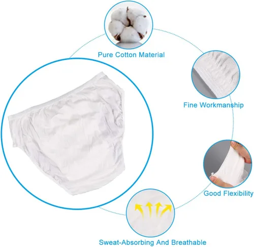 Miniatura 2 de KESYOO Calzoncillos desechables para hombre, 5 piezas, ropa interior de algodón para viajes, al aire libre, talla XL, para hombre