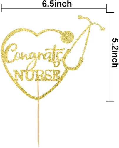 Miniatura 4 de Decoración para pastel de enfermera de Congrats – BSN RN graduado decoraciones de fiesta, clase de 2024, decoración de fiesta de graduación