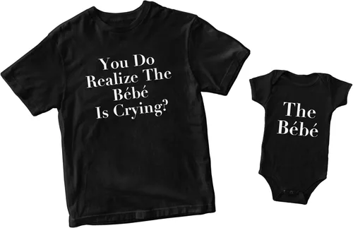 Miniatura 2 de You Do Realize The Bebe is Crying The Bebe - Camisetas familiares a juego con parodia del programa de televisión