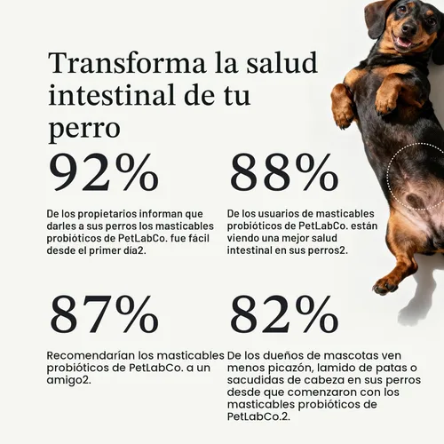 Miniatura 2 de PetLab Co. Probióticos para perros, ayudan a la salud intestinal, la diarrea ocasional, la salud digestiva y las alergias estacionales, sabor a