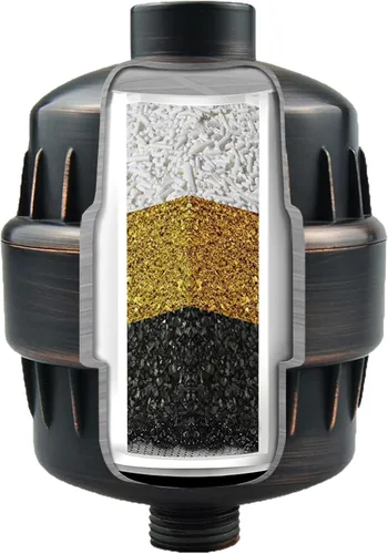 Miniatura 11 de Filtro de ducha de 15 etapas - Filtro para cabezal de ducha - Filtro de agua dura bwdm, elimina el cloro, metales pesados y otras impurezas, Cromo