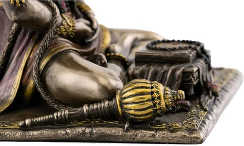 Miniatura 6 de Top Collection Hanuman - Estatua hindú de Dios de la Fuerza en bronce fundido en frío de primera calidad, figura coleccionable de 7.5 pulgadas