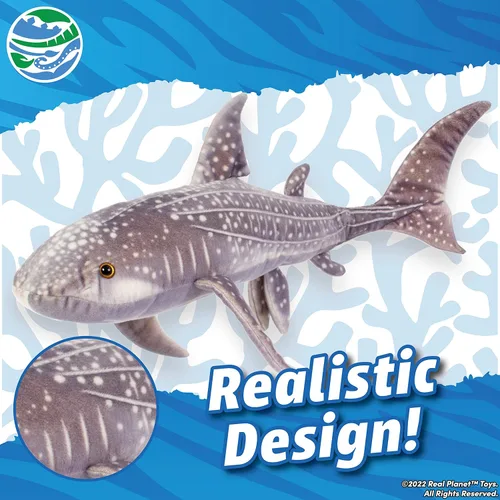 Miniatura 3 de Real Planet Juguete de peluche de tiburón, regalo realista para niños de todas las edades, animal de peluche grande y suave, regalos de cumpleaños