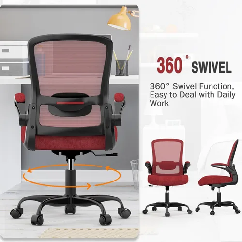 Miniatura 3 de Silla de Oficina Mimoglad, Silla de Escritorio Ergonómica con Soporte Lumbar Ajustable, Silla de Computadora de Malla de Respaldo Alto