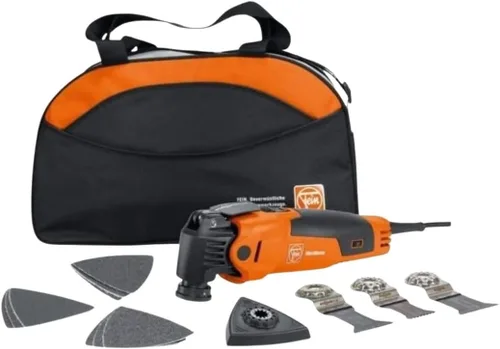 Fein MultiMaster MM 500 Start - Kit oscilante para construcción y renovación de interiores, 350 W, montaje Starlock Max, sistema QuickIn, vibración