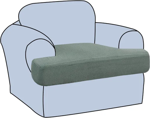Miniatura 12 de H.VERSAILTEX Funda Elástica para Sillón Sofá con Cojín en Forma de T, Fundas de Cojín en T para Sala de Estar, Funda para Sillón Sofá, Funda
