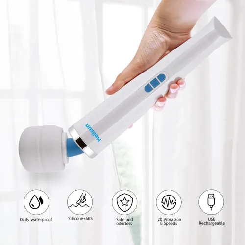 Miniatura 4 de Masajeador personal inalámbrico de mano, 8 potentes velocidades y 20 patrones, masajeadores de mano para dolores musculares, herramienta de masaje