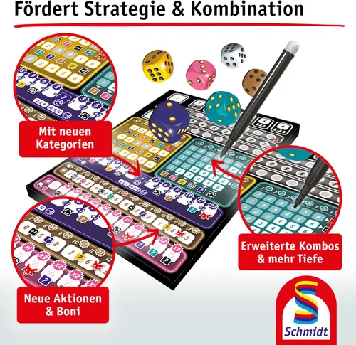 Miniatura 3 de Schmidt Juego 49384 Clever hoch DREI, juego de dados de la serie Klein & Fein