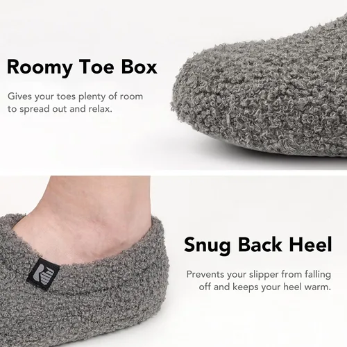 Miniatura 3 de RockDove - Pantuflas de vellón de estilo cerrado para mujer, ideales para interiores