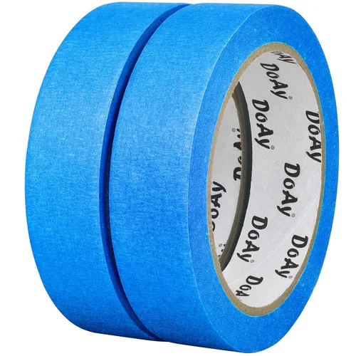 Paquete de 2 Cintas Azules para Pintores - Cinta de Enmascarar de 1 Pulgada de Ancho - Multisuperficie, Adhesión Inteligente, Interior y Exterior -