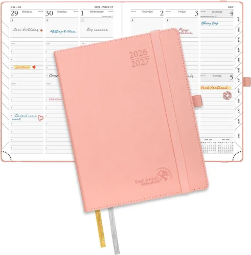 Miniatura 61 de POPRUN Agenda de bolsillo 2026-2027, tamaño del bolso, 4 x 6.25 pulgadas, calendario de bolsillo (julio de 2026 a junio de 2027) para bolso