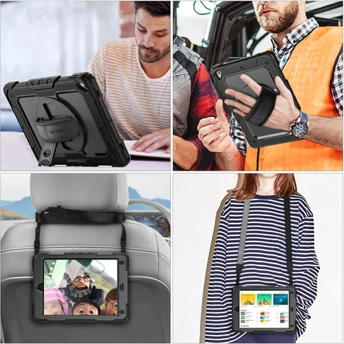 Miniatura 4 de SEYMAC stock Funda para iPad de 6ª / 5ª Generación Funda/Air 2 / Pro de 9.7 pulgadas, Protección Resistente con Protector de Pantalla, con Soporte
