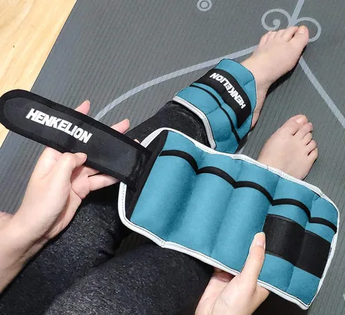 Miniatura 6 de Henkelion - Juego de 1 par de pesas ajustables, tobillo y muñeca, 2, 3, 5 y 10 libras, para gimnasio, entrenamiento, correr, levantamiento de pesas