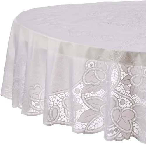 Miniatura 10 de Violet Linen Mantel de encaje de vinilo con diseño de Betenburg, blanco, 60 x 90 pulgadas, oblongo/rectangular